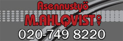 Asennustyö M Ahlqvist Oy logo